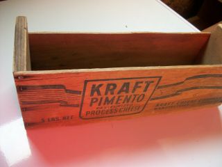 Vintage Kraft Wooden Pimento Cheese Co Display Box Mini Crate Antique Primitive