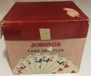 @@Vintage Nestor Johnson MFG Model No.  50 Hand Cranked Card Shuffler With Box@@ 5