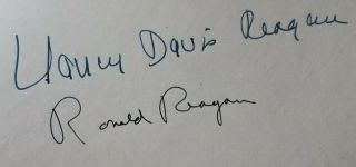 Ronald & Nancy Reagan Signed 1952 - Rr Loa