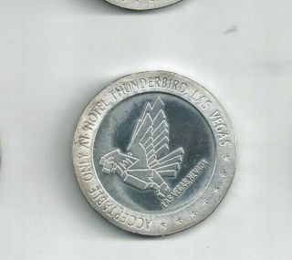 The Thunderbird $5 1967 Sterling Silver Gaming Slot Token Rare One