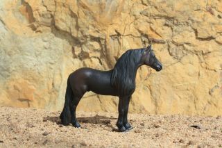 Cm/custom Breyer Horse,  Black Friesian Django Mold Nan Card