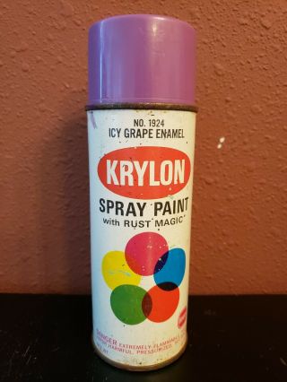 Vintage Spray Paint Can Krylon Icy Grape