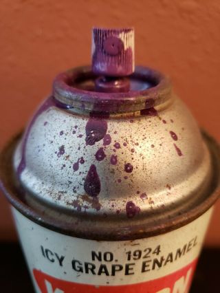 Vintage spray paint can krylon icy grape 2