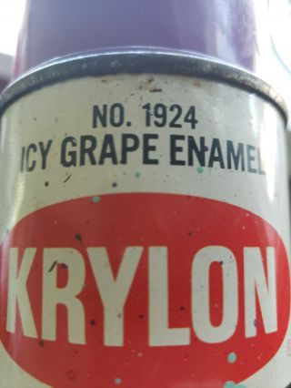 Vintage spray paint can krylon icy grape 7