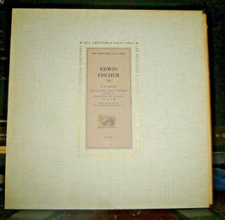 Edwin Fischer " J.  S.  Bach: Vol.  Vii " Lp Nm/nm Dowel Pathe France Colh 50