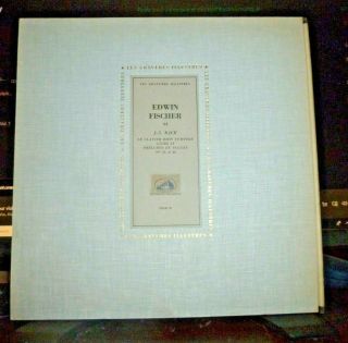 Edwin Fischer " J.  S.  Bach: Vol.  Vi " Lp Nm/nm Dowel Pathe France Colh 49
