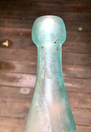 1880’s Leavenworth Kansas KS Aqua ALE Bottle BRANDON & KIRRMEYER - Blob 8