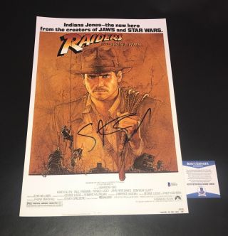 Steven Spielberg Signed Indiana Jones 12x18 Photo Authentic Autograph Bas Smudge