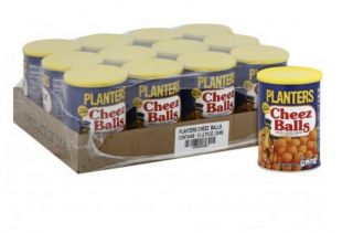 Planters Cheese Balls Cheez Cheesy Crunch Pack Of 12 Cheese Natural Flavor Snack