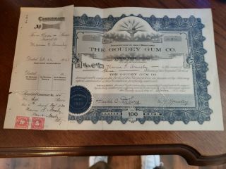 Stock Certificate Goudey Gum Company