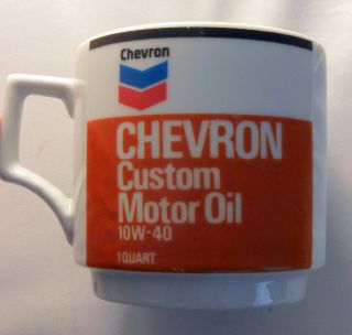 Vintage Advertising Chevron Gas Oil Chevron Custom Motor Oil 10w - 40 Coffee Mug