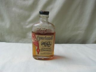 1934 Overland Straight Whiskey Miniature Bottle / Empty