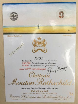 52 Chateau Mouton Rothschild (specimen) - Labels