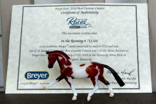 Breyer 2018 Breyerfest Sm Best Customs Reserve Prize Hanoverian " In The Running "