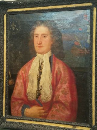 Fine Large Antique Museum Acquired 17th,  18th C Portrait Painting,  C 1630