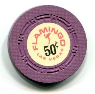 Las Vegas Nv Flamingo 50¢ Casino Chip Hce 1972 Cr N4133