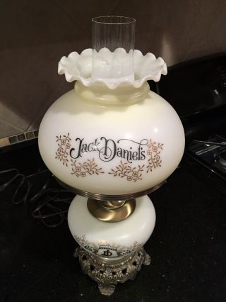 Vintage Jack Daniels Hurricane Lamp Set