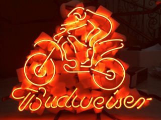 BUD MOTOCROSS KTM BIKE STORE BEER BAR DECORATION SIGN NEON LIGHT BUDWEISER 2