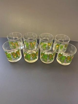 Couroc Dancing Frogs Lowball Rocks Glass 8 Oz Set Of 8 Mcm Style