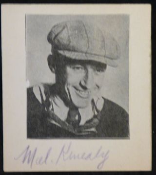 Mel Kinealy Dirt Track Race Car Driver Signed Autograph