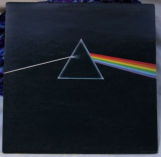 Pink Floyd Dark Side Of The Moon Solid Blue Triangle A - 2/b - 2 Uk First Press