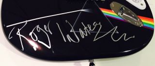 Roger Waters Signed Pink Floyd Autographed Guitar Nick Mason Signed (Gilmore) 2