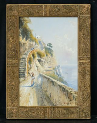 York Listed Artist Louis Comfort Tiffany (1848 - 1933) Watercolor/gouache