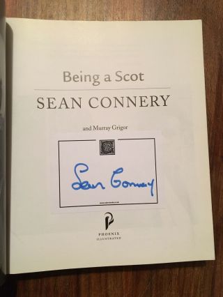 SEAN CONNERY - JAMES BOND - HAND SIGNED BEING A SCOT PAPERBACK BOOK 2