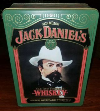 Vintage Jack Daniels Old Time Tennessee Whiskey Tin Box Old No 7 Brand Rare