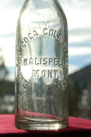 Antique KALISPELL MONTANA straight sided Coke bottle FLATHEAD COCA COLA Company 3