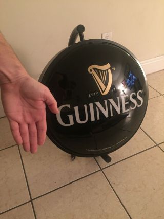 Guinness Rotating Spinning Beer Sign / Light Motion Brewery Bar Advertising 19” 8