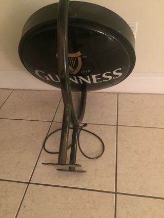 Guinness Rotating Spinning Beer Sign / Light Motion Brewery Bar Advertising 19” 9