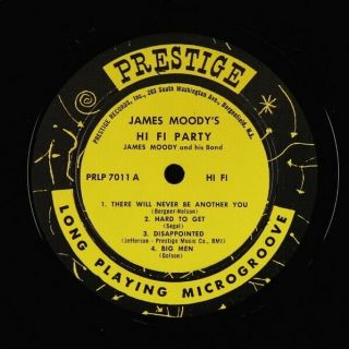 James Moody - Hi Fi Party LP - Prestige - PRLP 7011 Mono DG RVG VG, 2