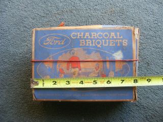 Rare Box Vintage 1930s Henry Ford Charcoal Briquets Model A T Wood Parts Scraps 5