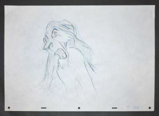 Walt Disney Animation Art Production Drawing from The Lion King of Scar 2