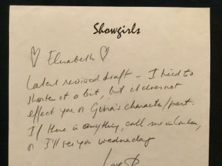 PAUL VERHOEVEN Film Director SHOWGIRLS 1994 Signed Letter To ELIZABETH BERKLEY 2