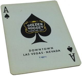 CASINO PLAYING CARDS - GOLDEN NUGGET HOTEL VINTAGE RED DECK - 5