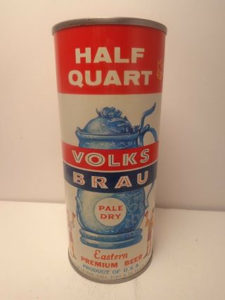 16 Oz Volks Brau Pale Dry Flat Top Beer Can 236 - 13 Atlas Brewry Chicago,  Ill.