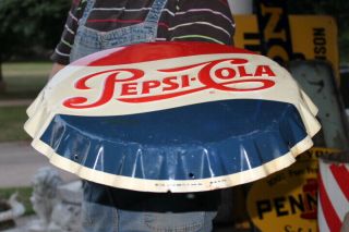 Vintage 1950s Pepsi Cola Soda Pop Bottle Cap Gas Station 19 