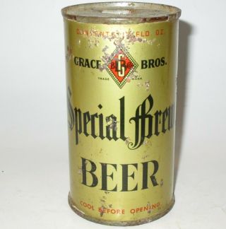 Special Brew Flat Top Beer Can,  Oi,  Grace Bros. ,  Santa,  Rosa,  California,  1930s