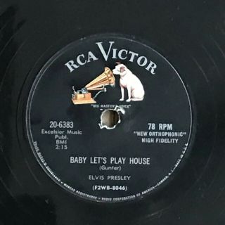 Elvis Presley RCA Victor 20 - 6383 Baby Let ' s Play House /I ' m Left You ' re Right 78 3