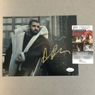 Rare - Rapper Drake Hand Signed 8x10 Photo W/ Jsa Authentication Aubrey Graham B