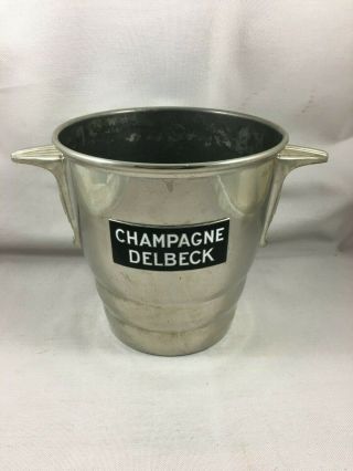 Vintage Heavy French Champagne Wine Ice Bucket Argit Cooler Delbeck France
