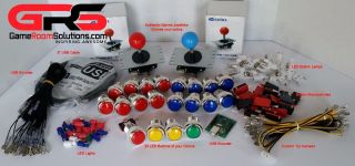 Bartop Arcade Kit Bundle,  Sanwa,  LED Buttons,  USB Encoder - Easy Assembly - USA 8