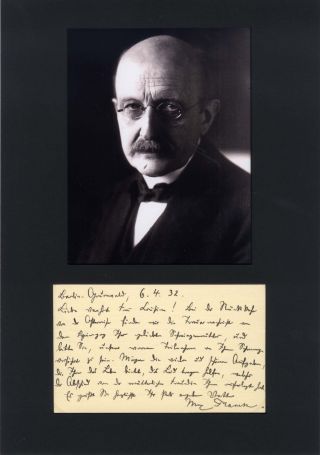 Physicist Max Planck Nobel Prize Autograph Letter Signed