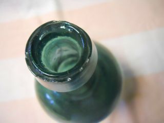 Jumbo Quart Green Iron Pontil Squat Soda Ale Porter Bottle Double Collar Top 5