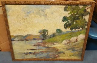 Old Pennsylvania Impressionist Landscape Oil Painting Ira J.  Deen Millersburg,  Pa