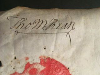 1804 Thomas Mckean,  Doi Signer,  Timothy Matlack,  Land Grant Document Signed
