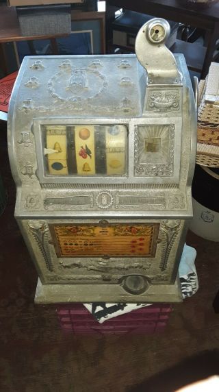 Antique Vintage Mills Goose Neck Liberty Slot Machine Owl 10