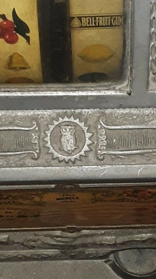 Antique Vintage Mills Goose Neck Liberty Slot Machine Owl 12